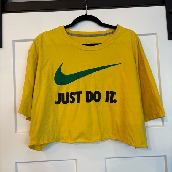 Nike Yellow Tee with Green Swoosh - Picture 1 of 3